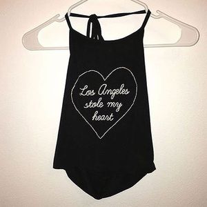 brandy melville RARE los angeles black halter